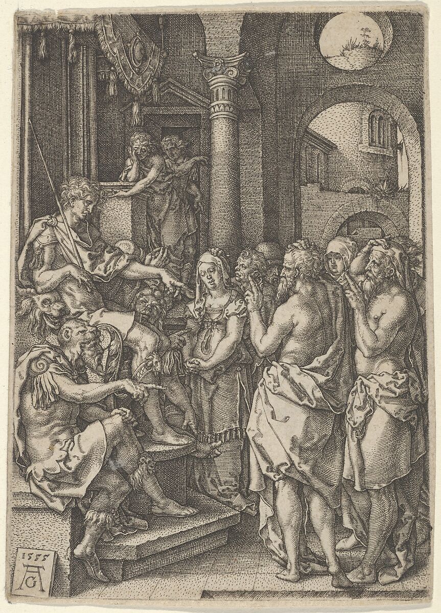 Susanna Accused of Adultery, from The Story of Susanna, Heinrich Aldegrever (German, Paderborn ca. 1502–1555/1561 Soest), Engraving 