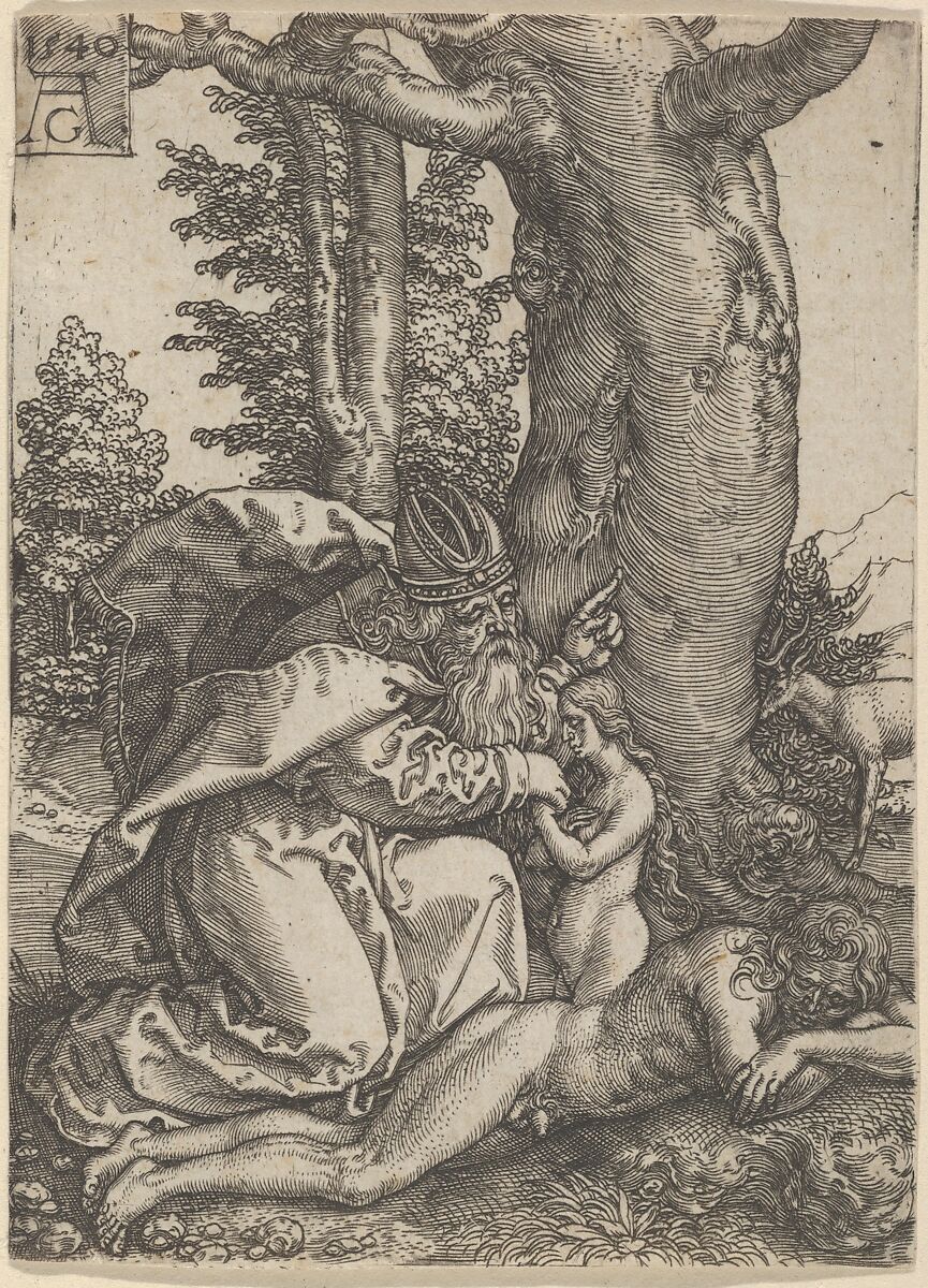 The Creation of Eve, from The Story of Adam and Eve, Heinrich Aldegrever (German, Paderborn ca. 1502–1555/1561 Soest), Engraving 