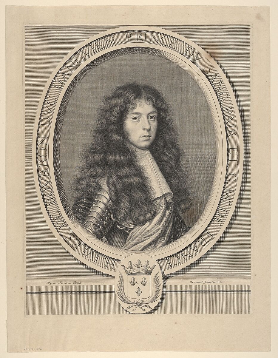 Henri-Jules de Bourbon, duc d'Enghien, Robert Nanteuil (French, Reims 1623–1678 Paris), Engraving; first state of two (Petitjean & Wickert) 