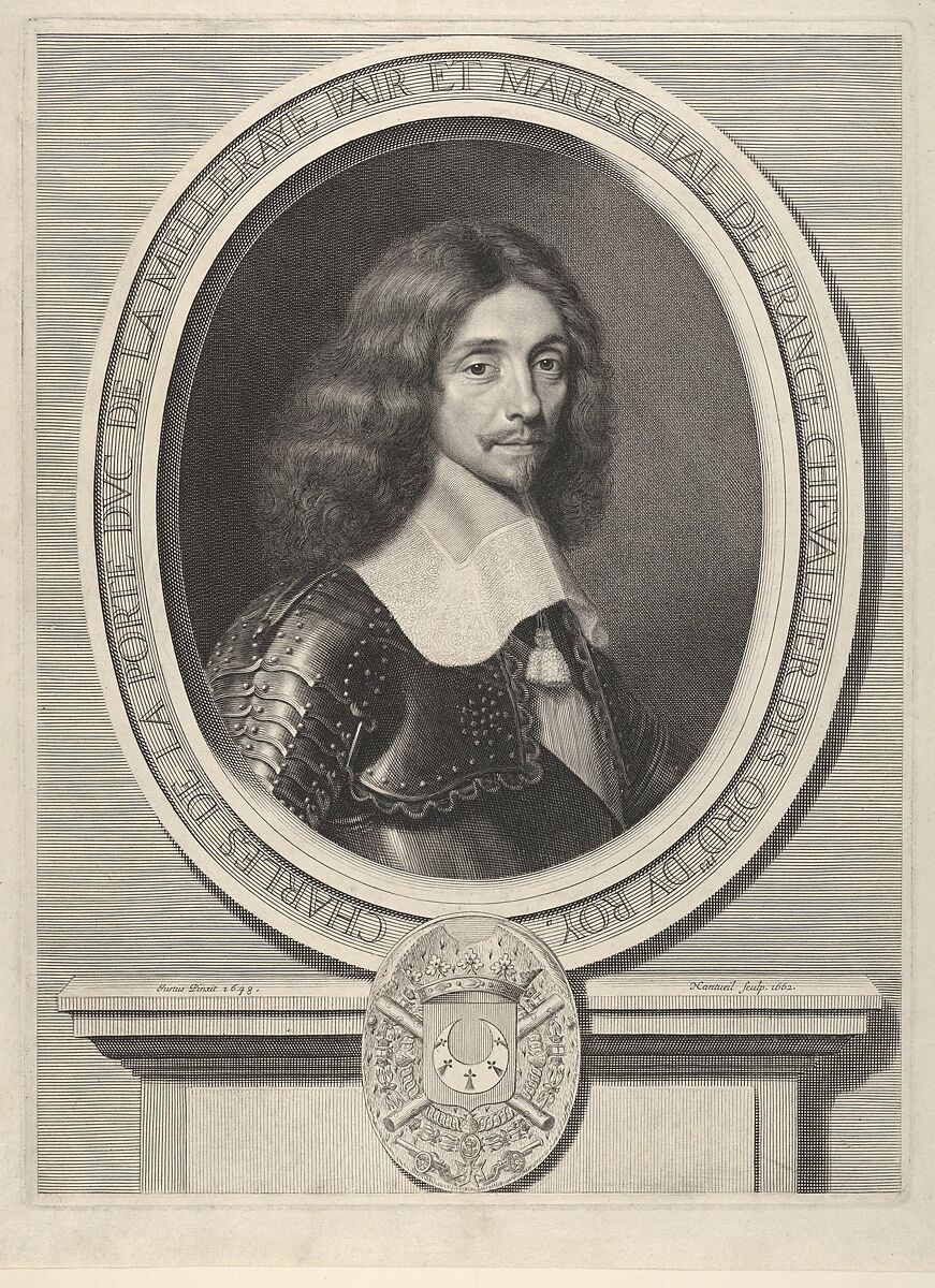 Charles de La Porte, duc de La Meilleraie, Robert Nanteuil (French, Reims 1623–1678 Paris), Engraving; first state of two (Petitjean & Wickert) 