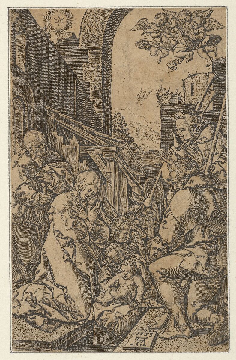 Copy of The Adoration of the Shepherds, after Heinrich Aldegrever (German, Paderborn ca. 1502–1555/1561 Soest), Engraving 