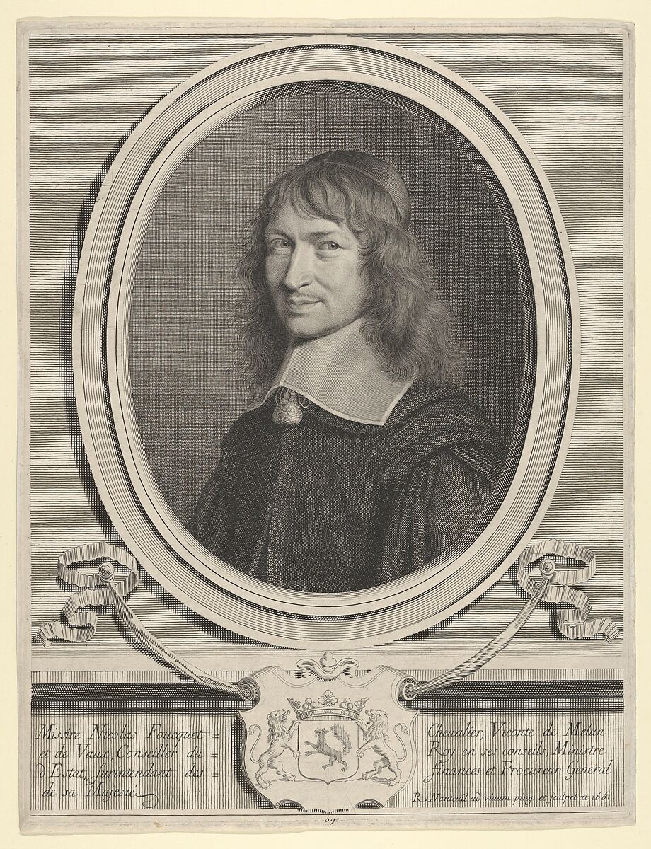 Nicolas Fouquet, Robert Nanteuil (French, Reims 1623–1678 Paris), Engraving; first state of six (Petitjean & Wickert) 