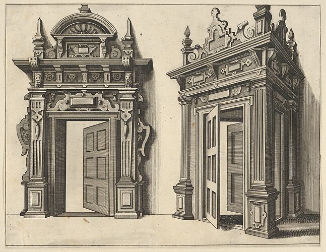 Two Wooden Portals from 'Verscheyden Schrynwerck (...)' ['Plusieurs Menuiseries (...)']