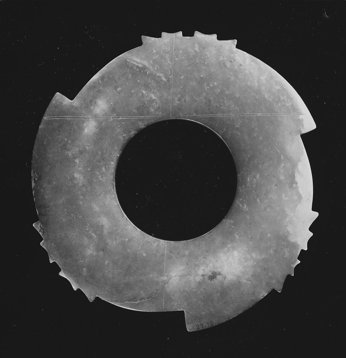 Notched disc, Jade (nephrite), China