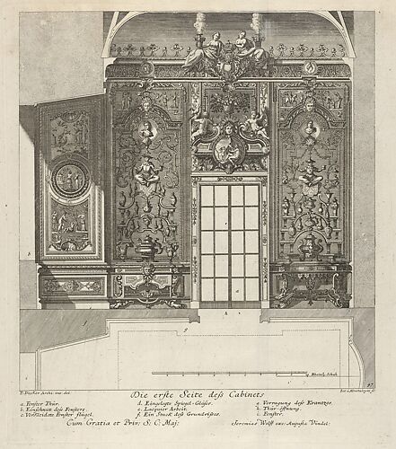 The First Wall of the Porcelain Room, from: 'Fürstlicher Baumeister Oder: Architectura civilis'