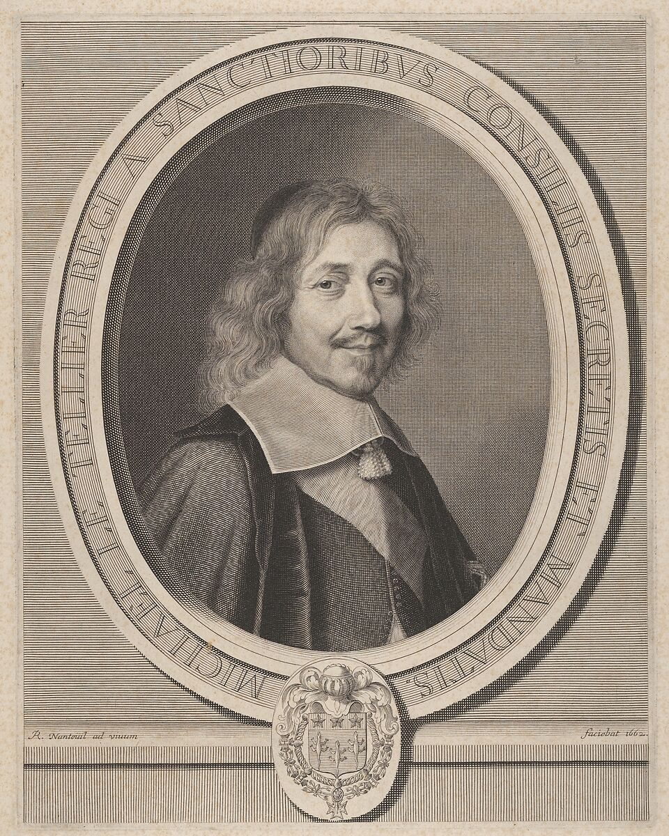 Michel Le Tellier, Robert Nanteuil (French, Reims 1623–1678 Paris), Engraving; second state of three (Petitjean & Wickert) 