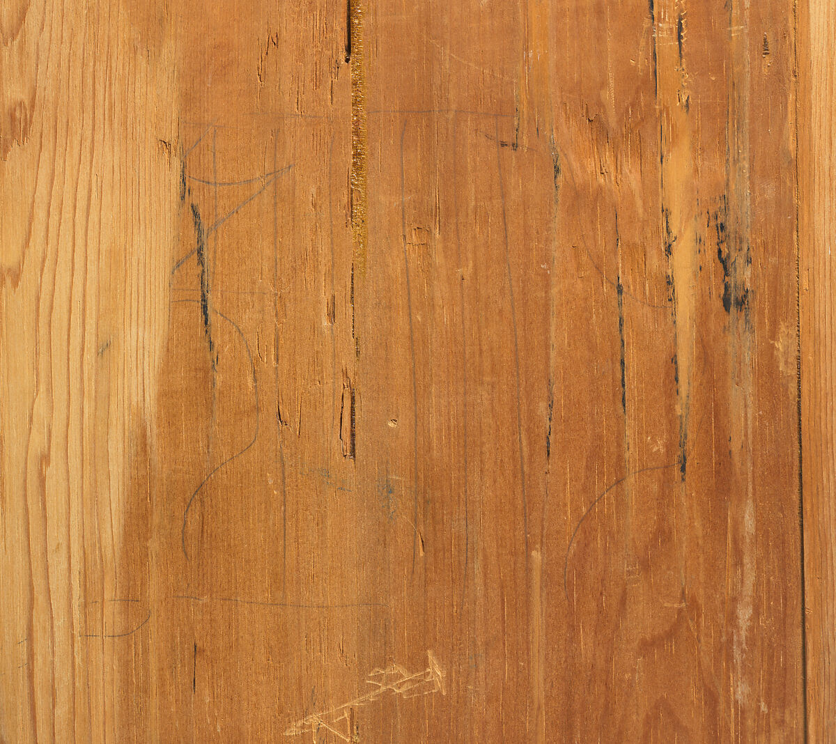 High chest of drawers, Japanned maple, japanned white pine, white pine, japanned birch; brass, American