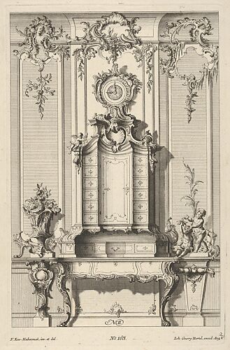 Wall Elevation with a Secretaire, from 'Schreibtische'