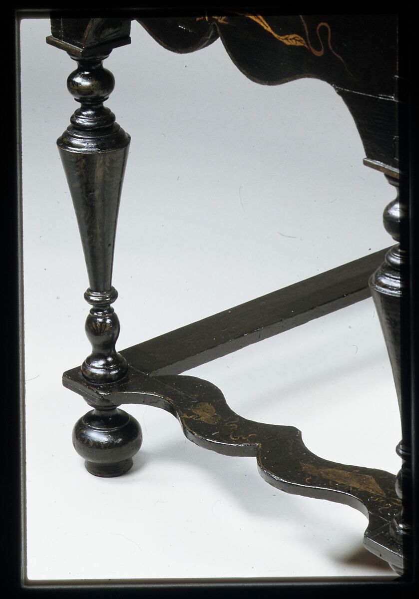 High chest of drawers, Japanned soft maple, poplar, white pine, American