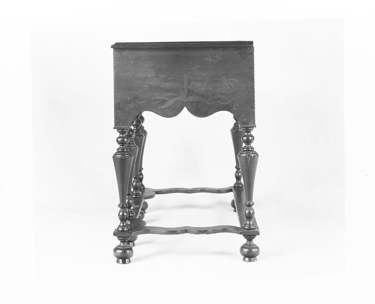 High chest of drawers, Japanned soft maple, poplar, white pine, American