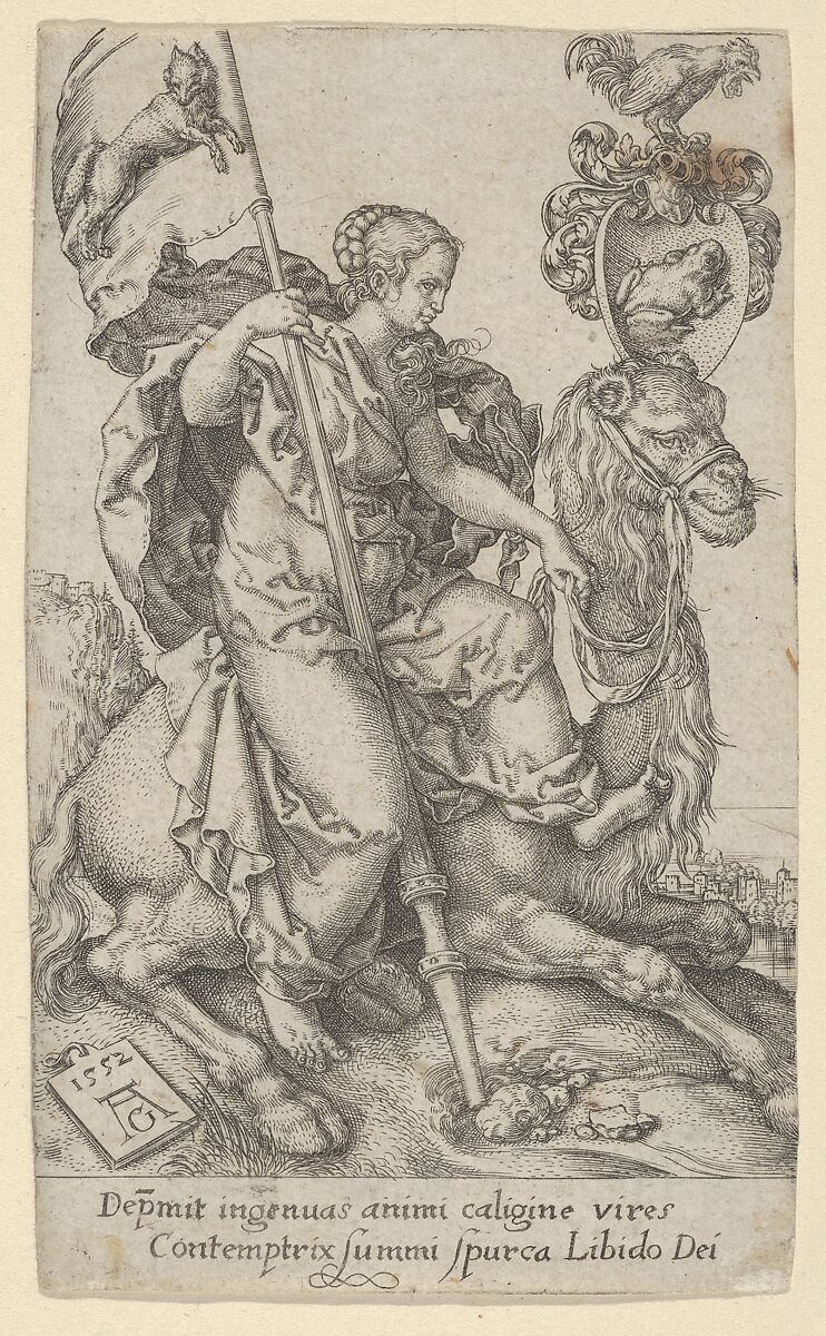 Lust, from The Vices, Heinrich Aldegrever (German, Paderborn ca. 1502–1555/1561 Soest), Engraving 