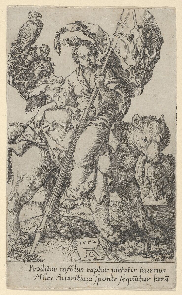 Avarice, from The Vices, Heinrich Aldegrever (German, Paderborn ca. 1502–1555/1561 Soest), Engraving 
