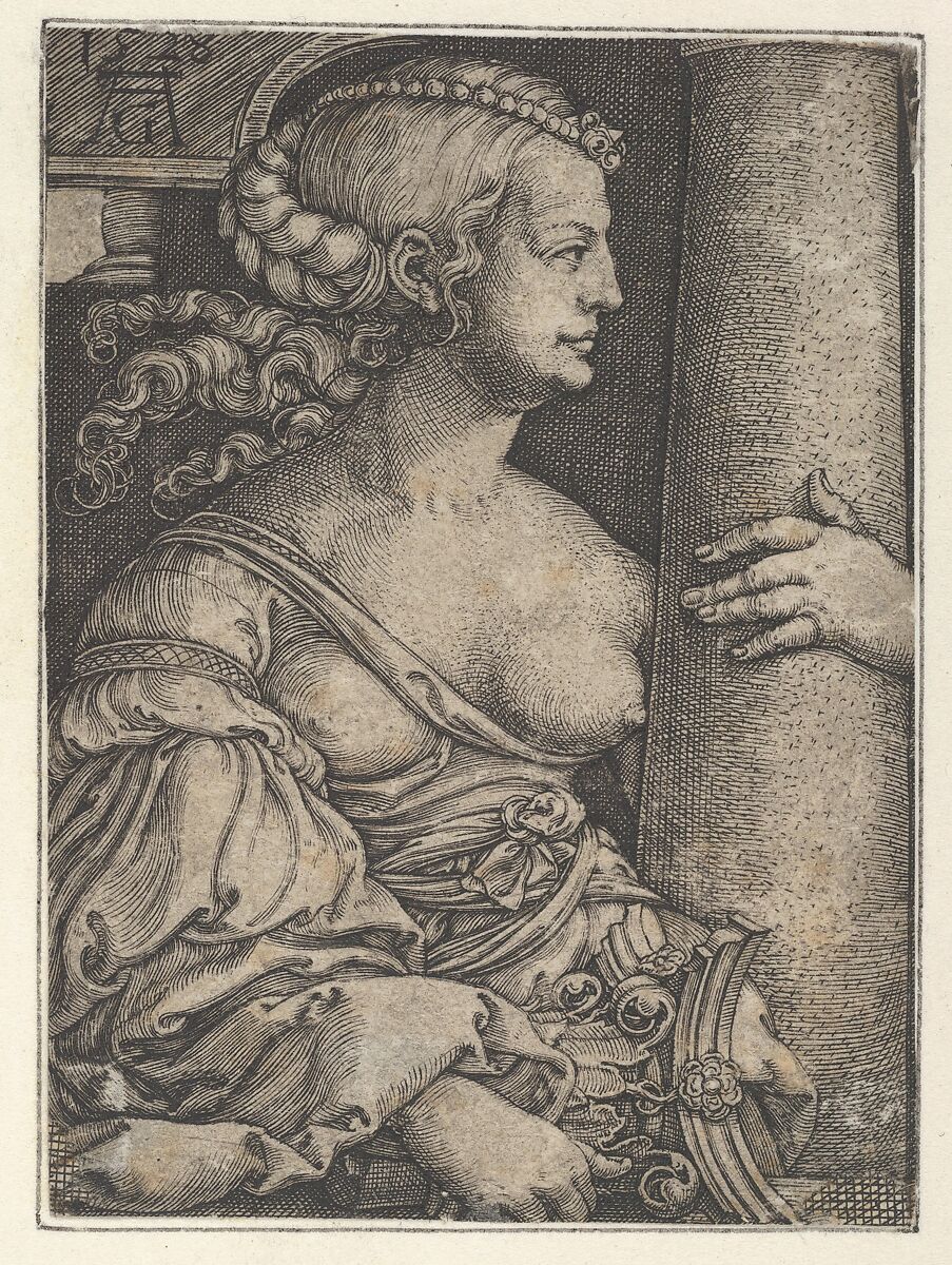 Strength, Heinrich Aldegrever (German, Paderborn ca. 1502–1555/1561 Soest), Engraving 