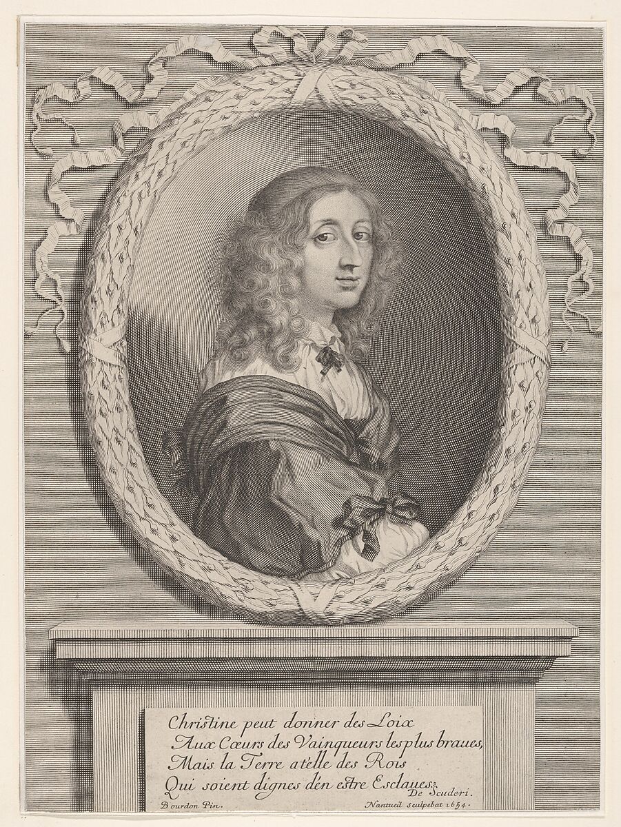 Christine, reine de Suède, Robert Nanteuil (French, Reims 1623–1678 Paris), Engraving; third state of three (Petitjean & Wickert) 