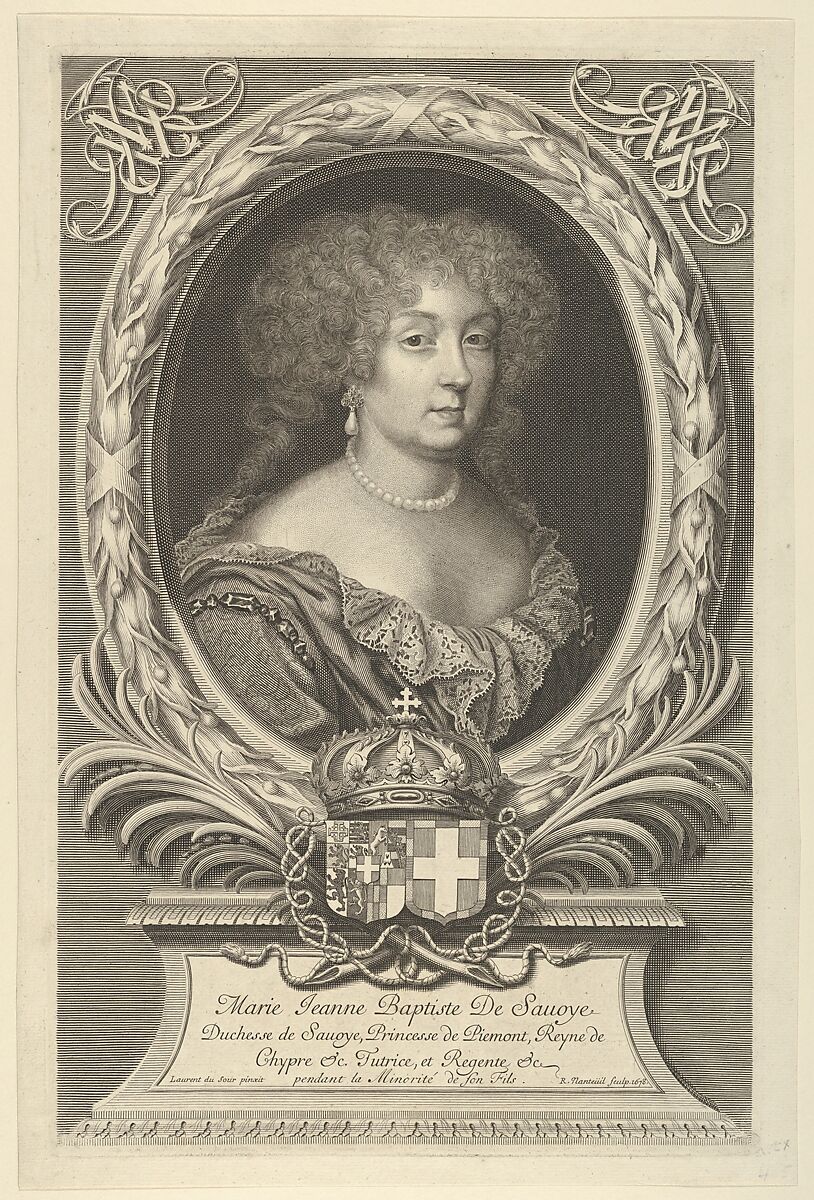 Marie Jeanne Baptiste de Savoie-Nemours, Robert Nanteuil (French, Reims 1623–1678 Paris), Engraving; third state of three (Petitjean & Wickert) 