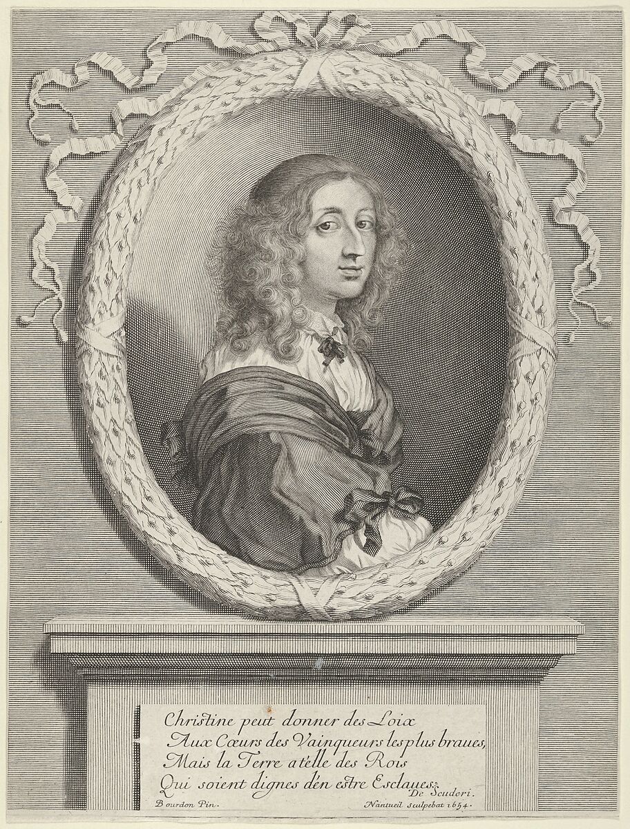 Christine, reine de Suède, Robert Nanteuil (French, Reims 1623–1678 Paris), Engraving; third state of three (Petitjean & Wickert) 