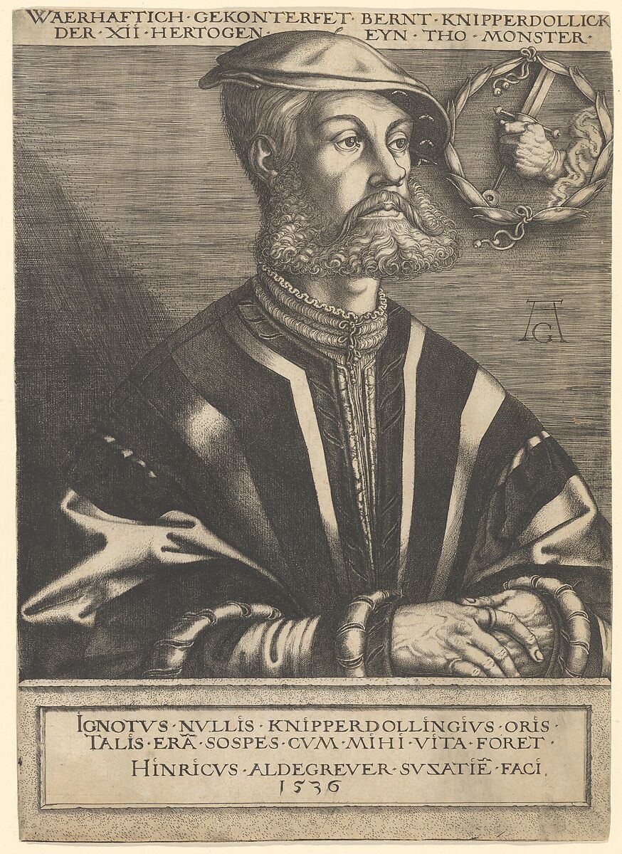 Bernt Knipperdolling, Heinrich Aldegrever (German, Paderborn ca. 1502–1555/1561 Soest), Engraving 