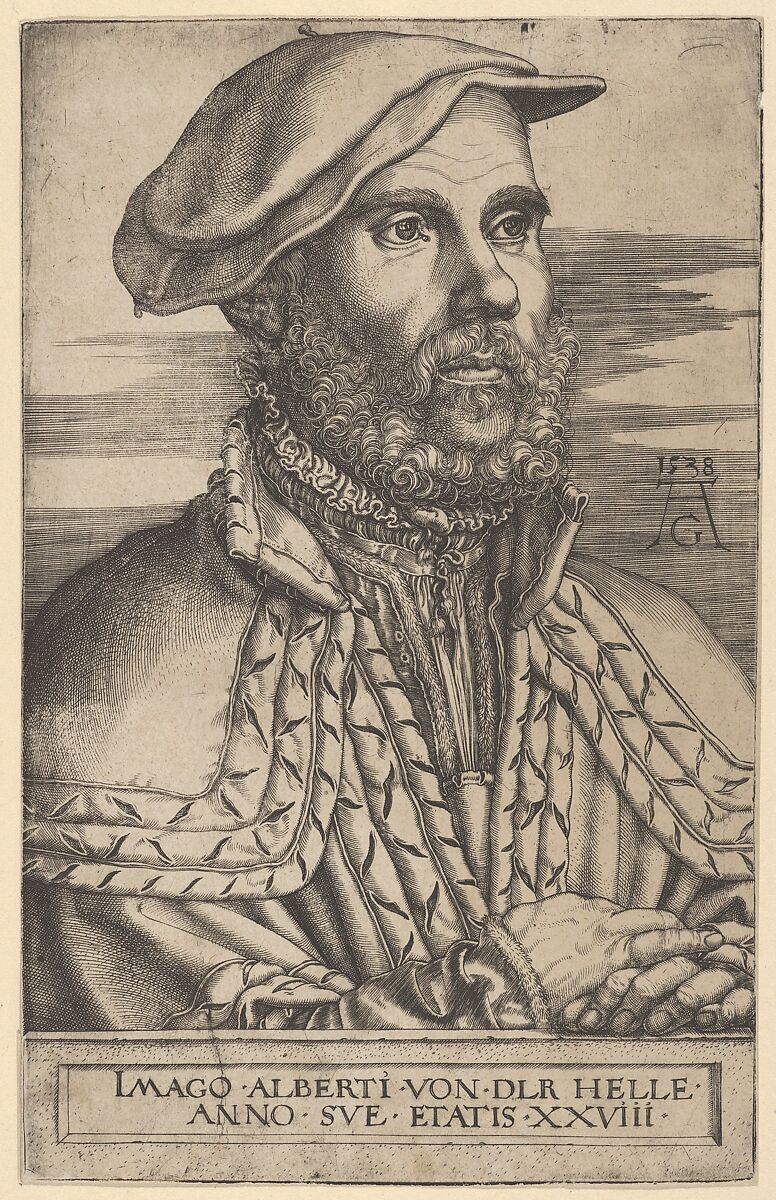 Albert van der Helle, Heinrich Aldegrever (German, Paderborn ca. 1502–1555/1561 Soest), Engraving; first state of two (New Hollstein) 