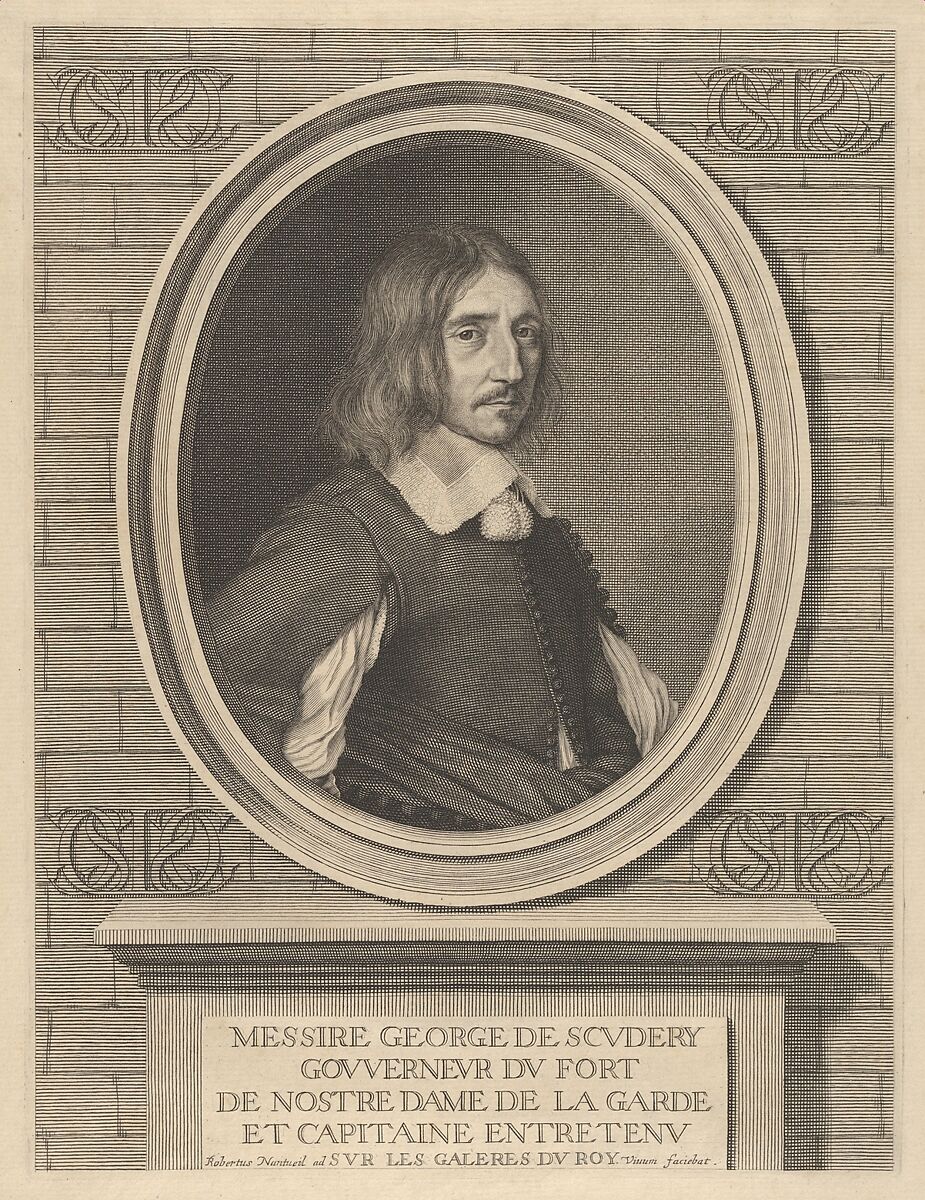 Georges de Scudéry, Robert Nanteuil (French, Reims 1623–1678 Paris), Engraving; first state of four (Petitjean & Wickert) 
