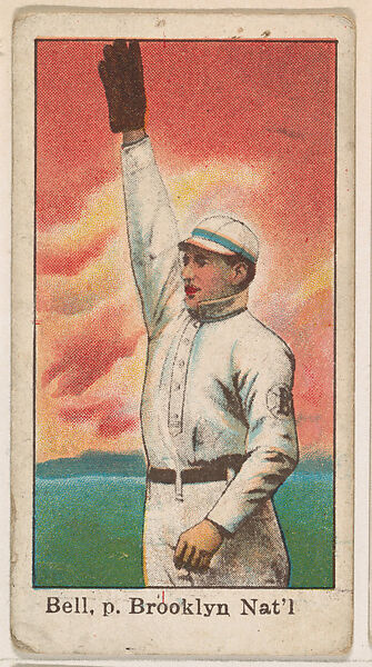 Bell, Pitcher, Brooklyn, National League, from the Baseball Caramels series, type 1 (E90-1) for the American Caramel Company, Issued by American Caramel Company, Philadelphia, Photolithograph 