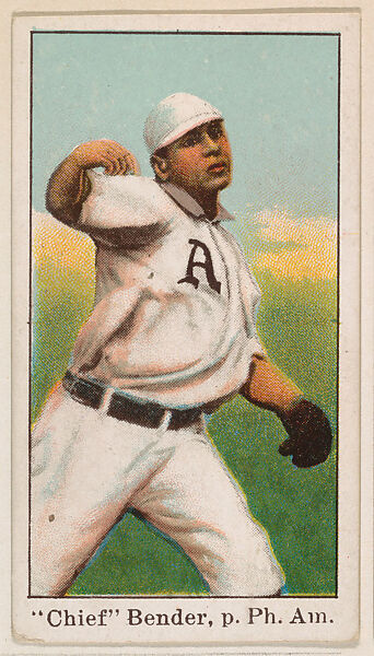 "Chief" Bender, Pitcher, Philadelphia, American League, from the Baseball Caramels series, type 1 (E90-1) for the American Caramel Company, Issued by American Caramel Company, Philadelphia, Photolithograph 