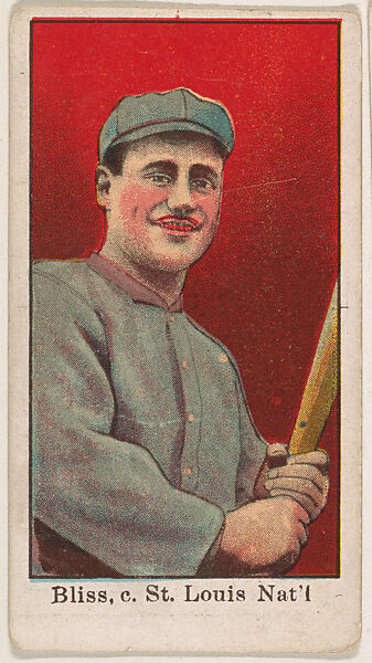 Bliss, Catcher, St. Louis, National League, from the Baseball Caramels series, type 1 (E90-1) for the American Caramel Company, Issued by American Caramel Company, Philadelphia, Photolithograph 