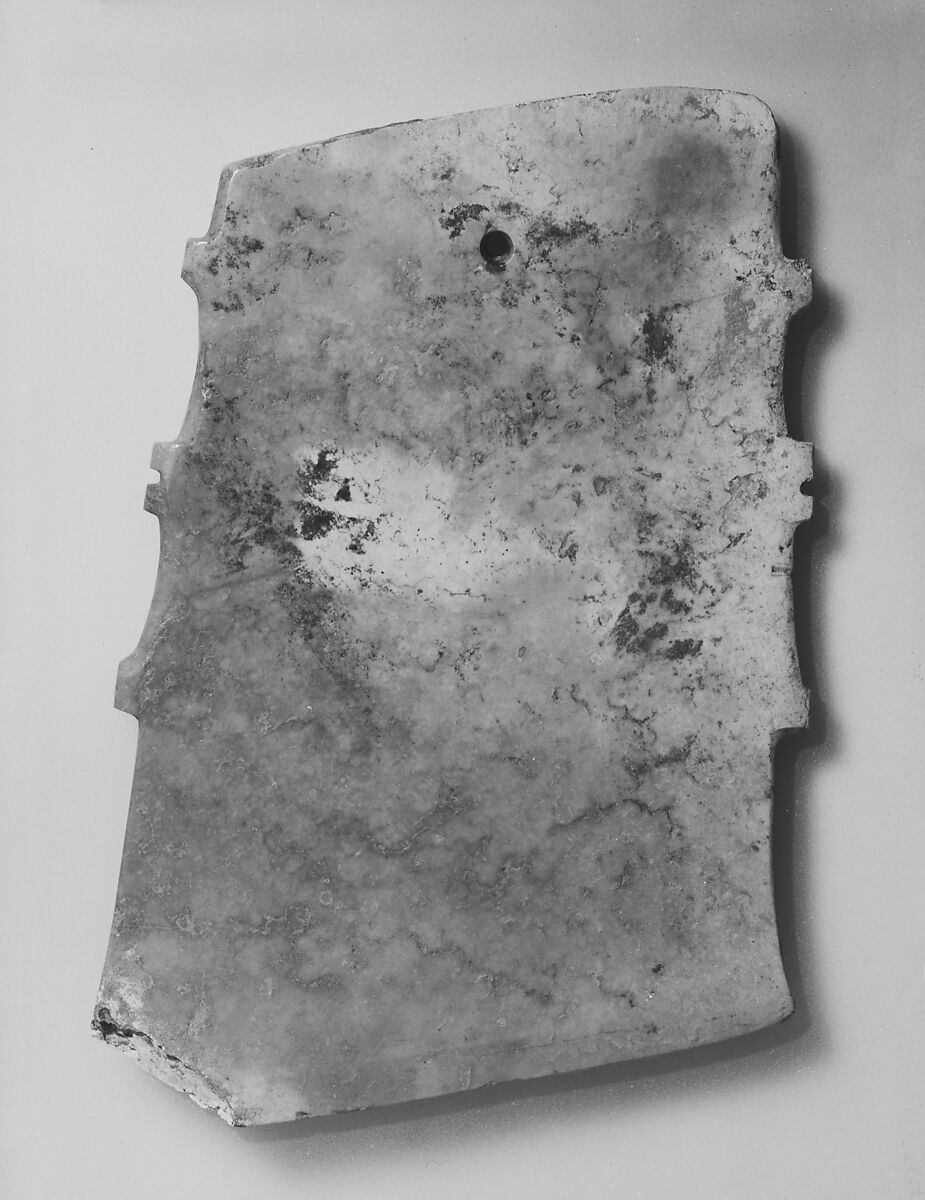 Ceremonial ax, White jade, China 