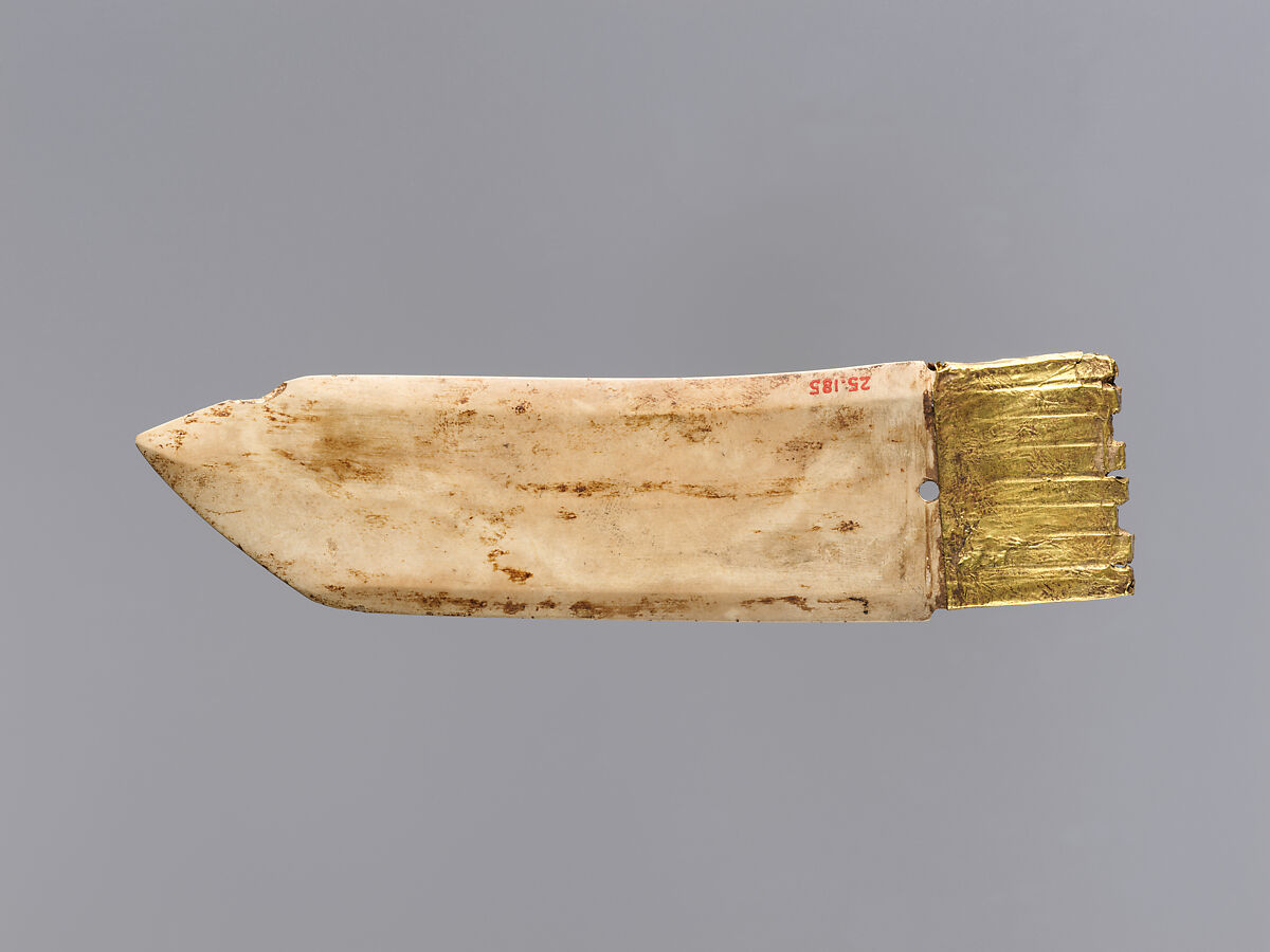 Ceremonial dagger-ax (Ge), Jade (nephrite) and gold, China