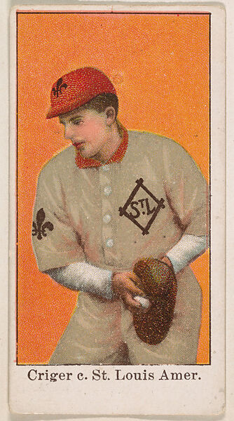 Criger, Catcher, St. Louis, American League, from the Baseball Caramels series, type 1 (E90-1) for the American Caramel Company, Issued by American Caramel Company, Philadelphia, Photolithograph 