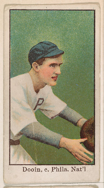 Dooin, Catcher, Philadelphia, National League, from the Baseball Caramels series, type 1 (E90-1) for the American Caramel Company, Issued by American Caramel Company, Philadelphia, Photolithograph 