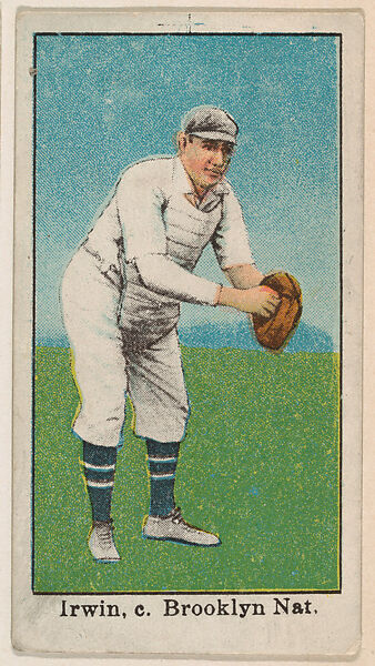 Irwin, Catcher, Brooklyn, National League, from the Baseball Caramels series, type 1 (E90-1) for the American Caramel Company, Issued by American Caramel Company, Philadelphia, Photolithograph 