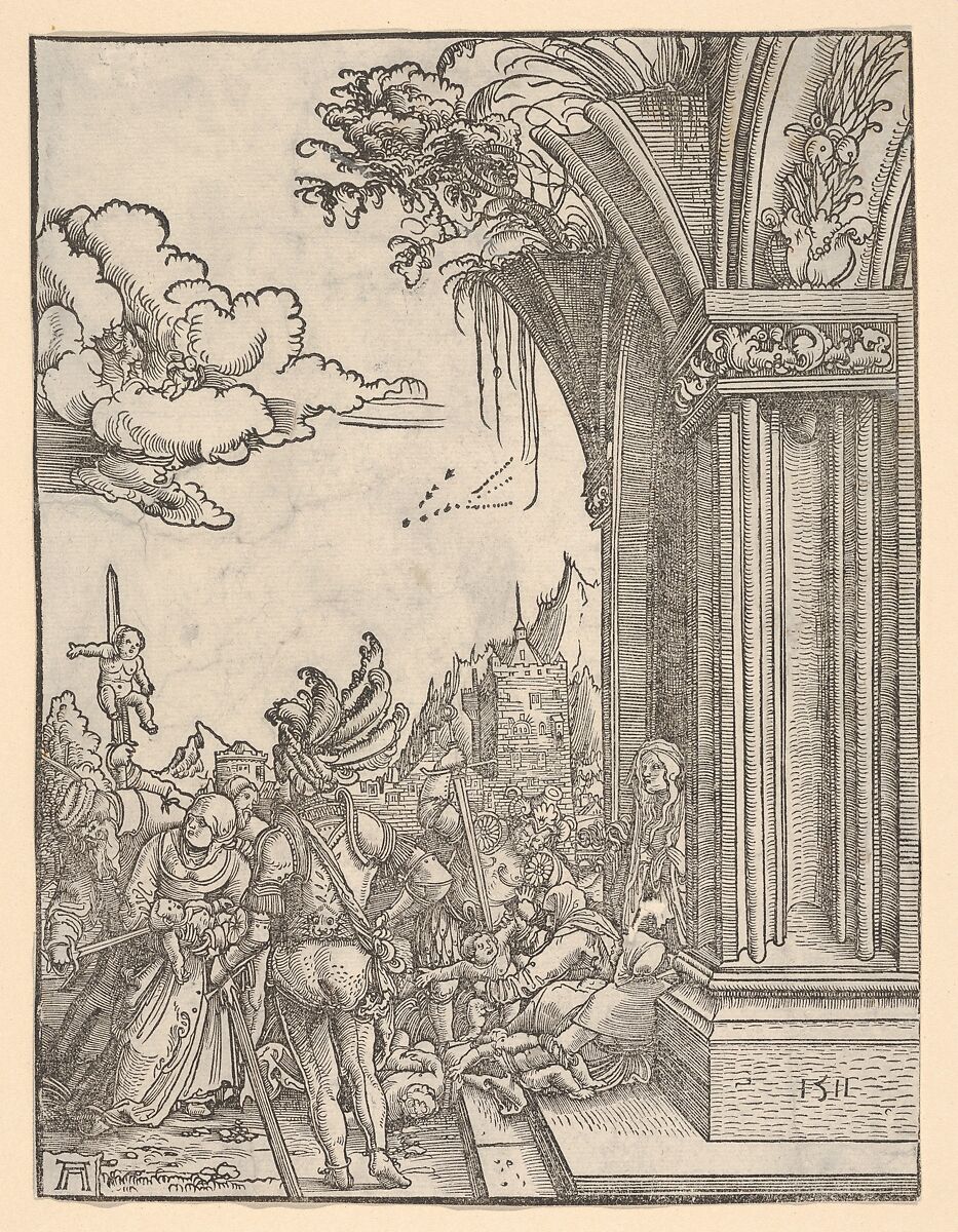 Massacre of the Innocents, Albrecht Altdorfer (German, Regensburg ca. 1480–1538 Regensburg), Woodcut; first state of two (New Hollstein) 