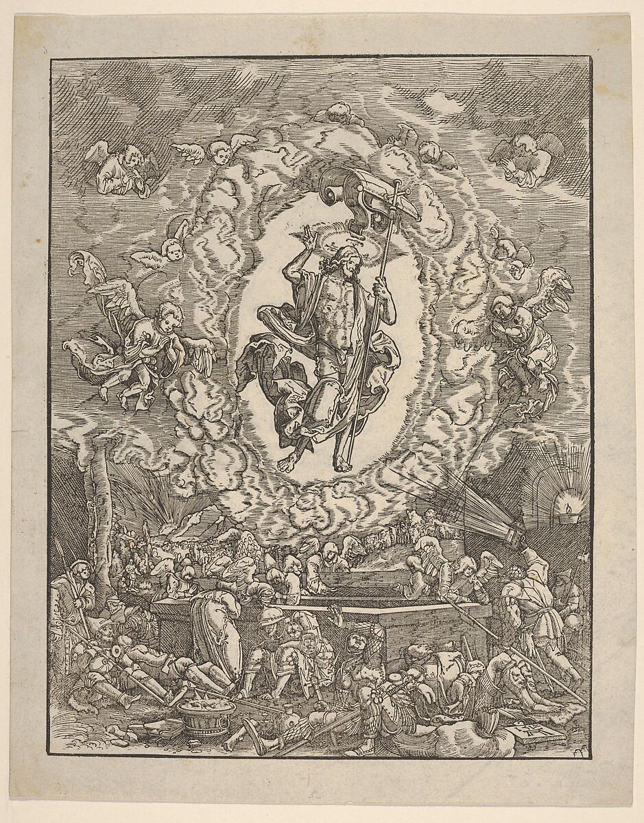 Resurrection of Christ, Albrecht Altdorfer (German, Regensburg ca. 1480–1538 Regensburg), Woodcut 