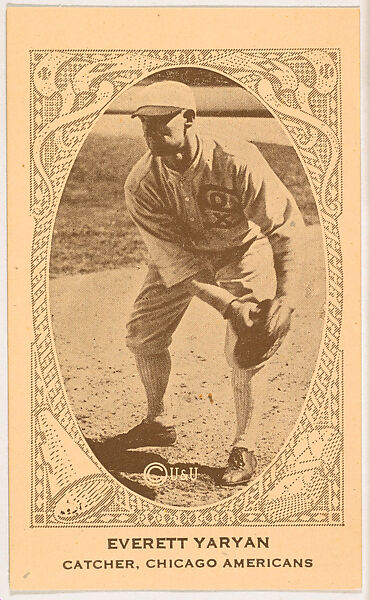 Everett Yaryan, Catcher, Chicago Americans, from the American Caramel Baseball Players series (E120) for the American Caramel Company, Issued by American Caramel Company, Lancaster and York, Pennsylvania, Photolithograph 