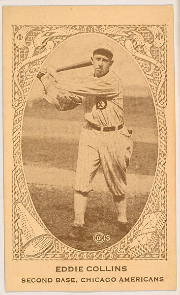 Eddie Collins, Second Base, Chicago Americans, from the American Caramel Baseball Players series (E120) for the American Caramel Company, Issued by American Caramel Company, Lancaster and York, Pennsylvania, Photolithograph 