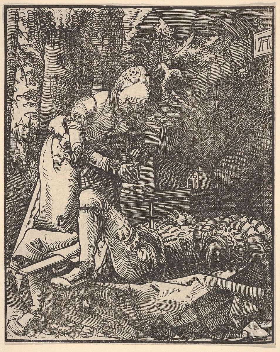 Pyramus and Thisbe, Albrecht Altdorfer (German, Regensburg ca. 1480–1538 Regensburg), Woodcut 