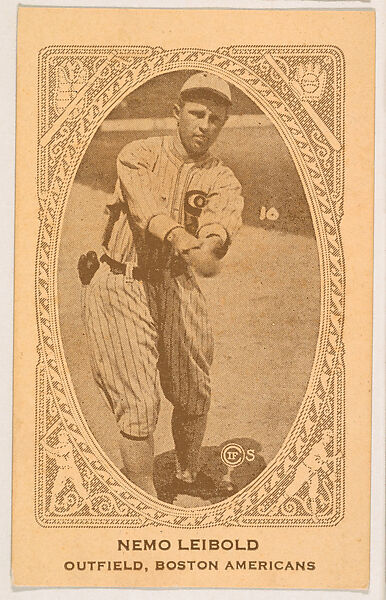 Nemo Liebold, Outfield, Boston Americans, from the American Caramel Baseball Players series (E120) for the American Caramel Company, Issued by American Caramel Company, Lancaster and York, Pennsylvania, Photolithograph 