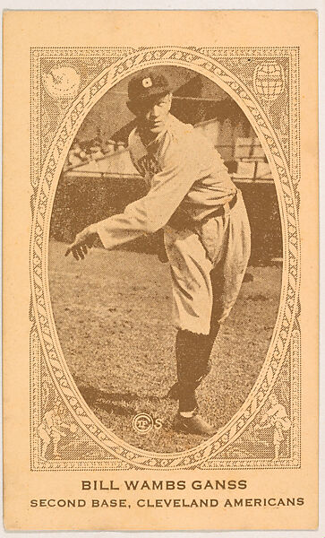 Bill Wambsganss, Second Base, Cleveland Americans, from the American Caramel Baseball Players series (E120) for the American Caramel Company, Issued by American Caramel Company, Lancaster and York, Pennsylvania, Photolithograph 