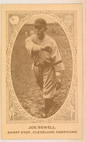 Joe Sewell, Shortstop, Cleveland Americans, from the American Caramel Baseball Players series (E120) for the American Caramel Company, Issued by American Caramel Company, Lancaster and York, Pennsylvania, Photolithograph 