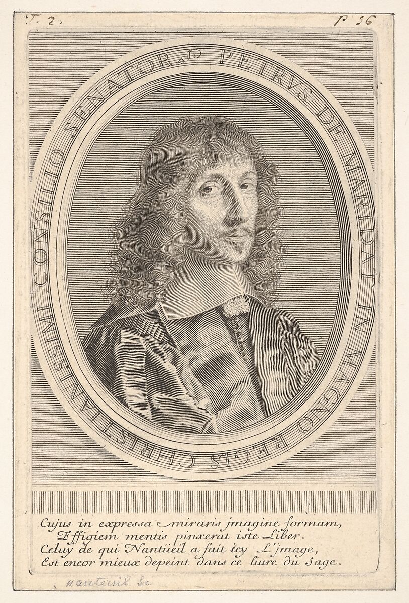 Pierre da Maridat, Robert Nanteuil (French, Reims 1623–1678 Paris), Engraving 