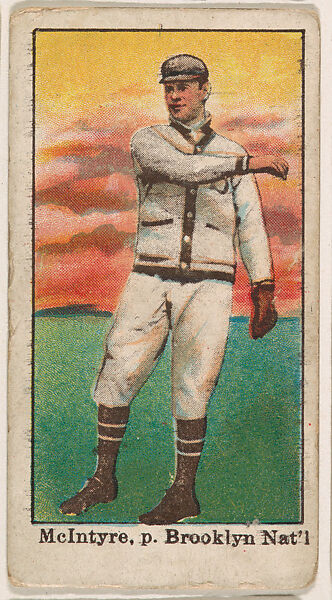 McIntyre, Pitcher, Brooklyn, National League, from the Baseball Caramels series, type 1 (E90-1) for the American Caramel Company, Issued by American Caramel Company, Philadelphia, Photolithograph 