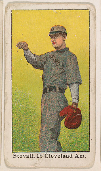 Stovall, 1st Base, Cleveland, American League, from the Baseball Caramels series, type 1 (E90-1) for the American Caramel Company, Issued by American Caramel Company, Philadelphia, Photolithograph 