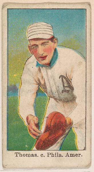 Thomas, Catcher, Philadelphia, American League, from the Baseball Caramels series, type 1 (E90-1) for the American Caramel Company, Issued by American Caramel Company, Philadelphia, Photolithograph 