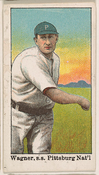 Wagner, Shortstop, Pittsburgh, National League, from the Baseball Caramels series, type 1 (E90-1) for the American Caramel Company, Issued by American Caramel Company, Philadelphia, Photolithograph 