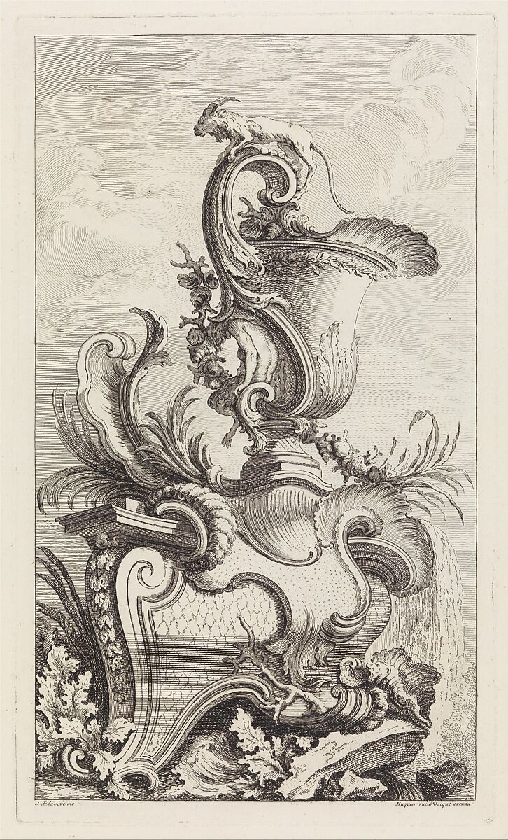 Plate from Book of Vases, Jacques de La Joue the Younger (French, Paris 1686–1761 Paris), Etching 