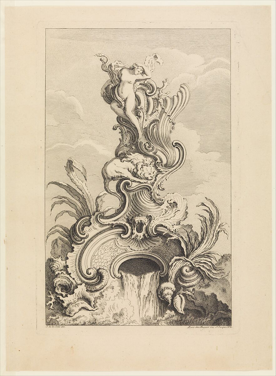 Plate from Book of Vases, Jacques de La Joue the Younger (French, Paris 1686–1761 Paris), Etching 