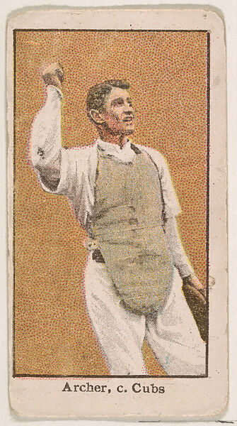 Archer, Catcher, Chicago Cubs, from the Baseball Caramels series, type 3 (E90-3) for the American Caramel Company, Issued by American Caramel Company, Philadelphia, Photolithograph 