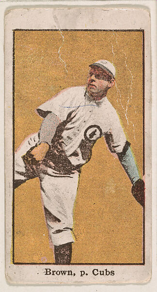 Brown, Pitcher, Chicago Cubs, from the Baseball Caramels series, type 3 (E90-3) for the American Caramel Company, Issued by American Caramel Company, Philadelphia, Photolithograph 