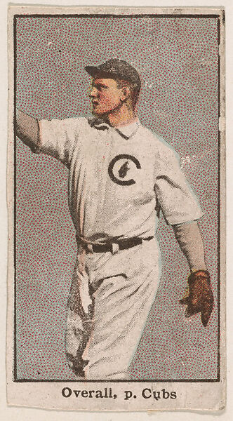 Overall, Pitcher, Chicago Cubs, from the Baseball Caramels series, type 3 (E90-3) for the American Caramel Company, Issued by American Caramel Company, Philadelphia, Photolithograph 