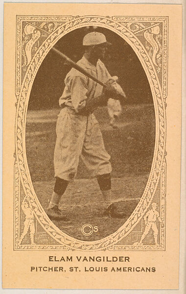 Elam Vangilder, Pitcher, St. Louis Americans, from the American Caramel Baseball Players series (E120) for the American Caramel Company, Issued by American Caramel Company, Lancaster and York, Pennsylvania, Photolithograph 